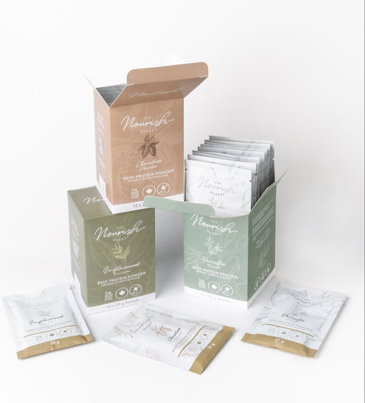 Grass-fed Beef Protein Powder Travel Pack (12 single servings)